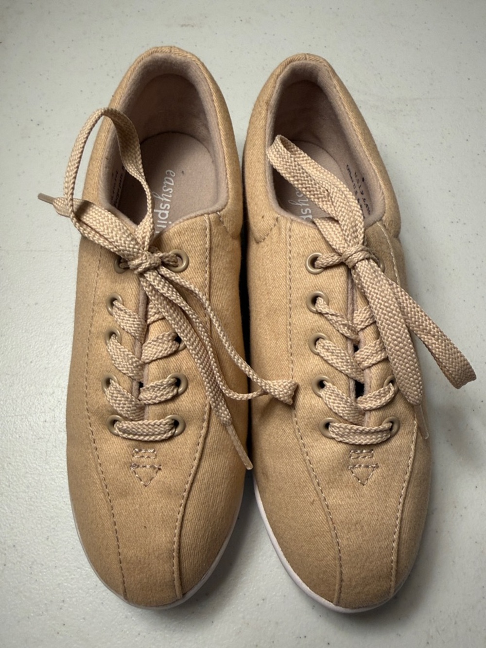 Easy Spirit Women's Lace-Up Sneakers in Tan